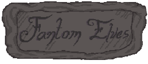 A wood sign with the words Fantom Elves carved in a fancy font.